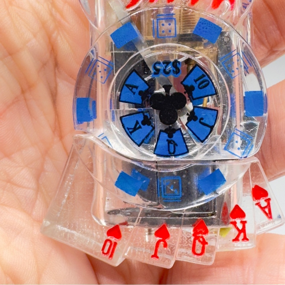 Unbranded Clear Flip Lighter with Red Blue Gear Design – No Fluid, Collectible - Picture 2 of 7